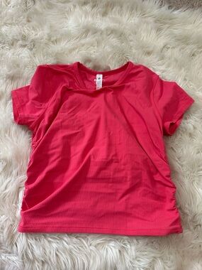 lululemon athletica Hot Pink Short Sleeve Ribbed Tee